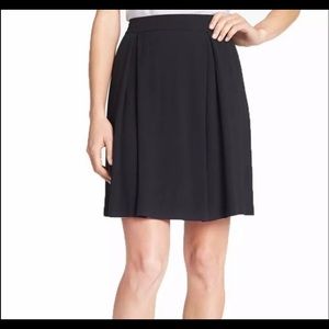 Eileen Fisher Pleated Silk Georgette Crepe Skirt